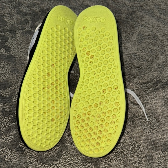 Adidas White Sneakers with Black Graphics and Neon Accents - Picture 5 of 5